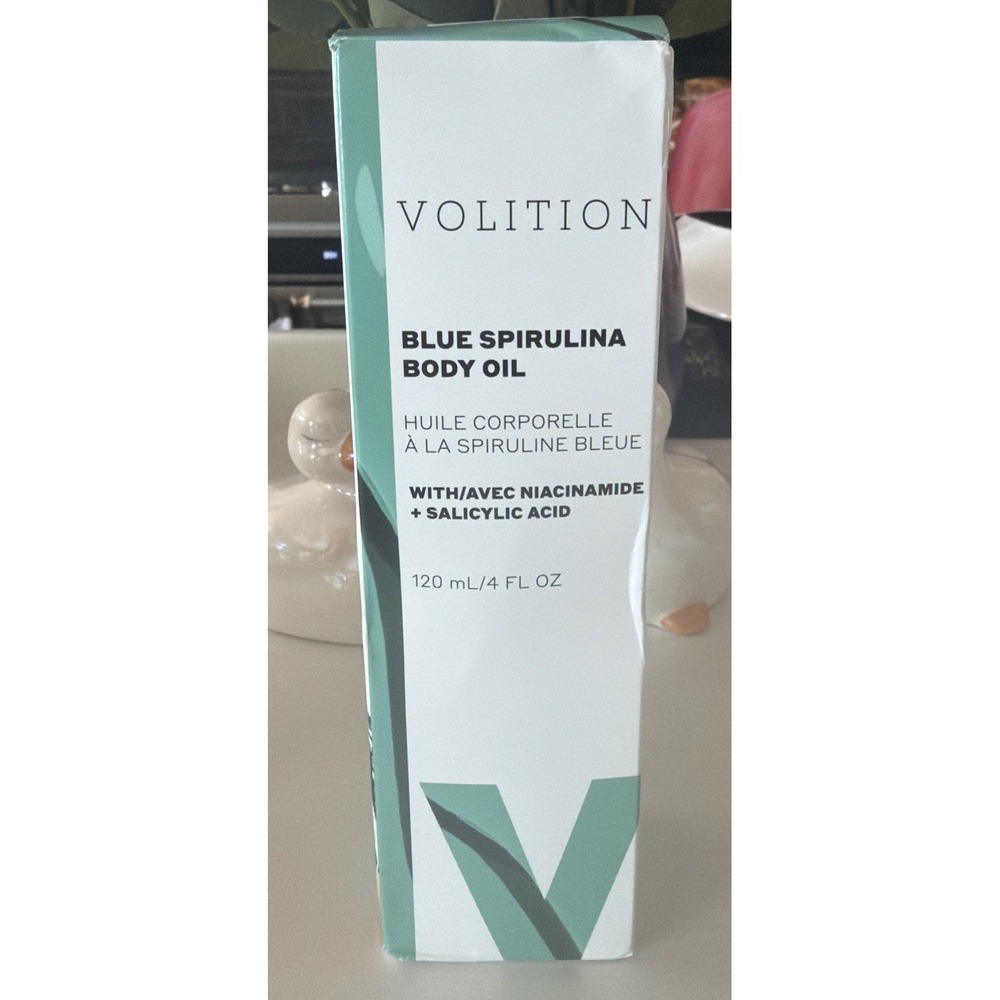 Volition Beauty Blue Spirulina Body Oil 120 ml 4 fl oz Replenishing NEW in Box